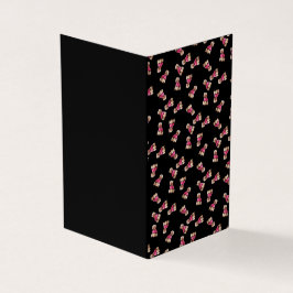 Oodles van poedels (roze op zwart) kaart