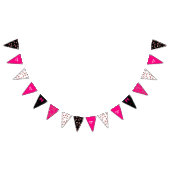 Oodles van poedels (roze op zwart) Party Vlaggetjes (Alle)