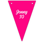 Oodles van poedels (roze op zwart) Party Vlaggetjes (Tweede vlag)