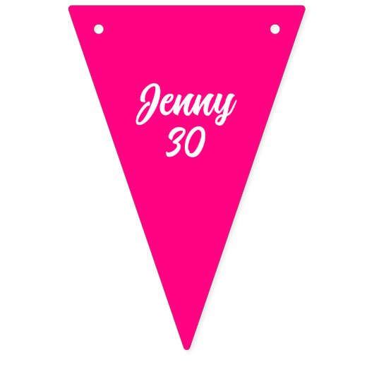 Oodles van poedels (roze op zwart) Party Vlaggetjes (Tweede vlag)