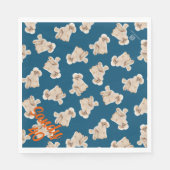 Oodles van poedels (wit op blauw) feestservet servet (Voorkant)