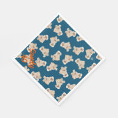 Oodles van poedels (wit op blauw) feestservet servet (Hoek)