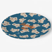 Oodles van poedels (wit op blauw) tuinfeest papieren bordje (Gekanteld)