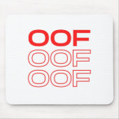 Oof Roblox Funny Meme Red Font Muismat (Voorkant)