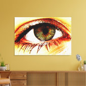 Oog 36x24 (90x60cm) waccna canvas afdruk (Insitu (Woonkamer))