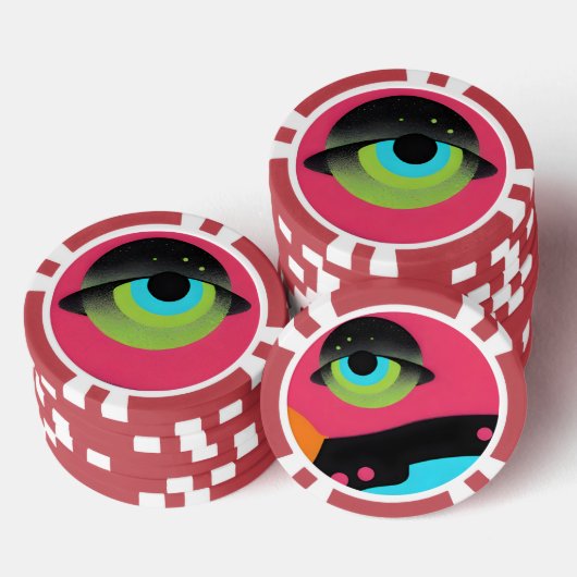 Oog accepteert radicale acceptatie poker chips (Opstapeling)