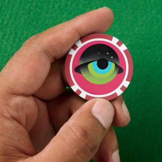 Oog accepteert radicale acceptatie poker chips (Hand)