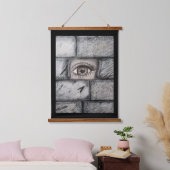 "Oog achter de muur" Hangend Wandkleed (Slaapkamer)