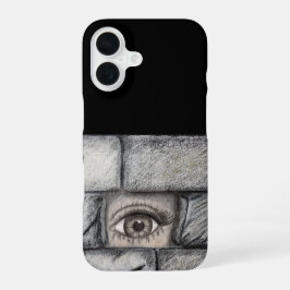 "Oog achter de muur" iPhone 16 Hoesje