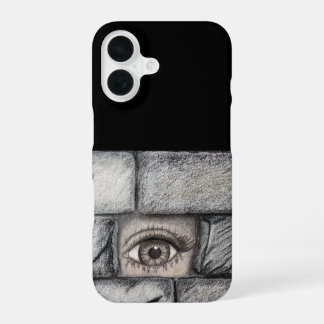 "Oog achter de muur" iPhone 16 Hoesje