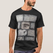 "Oog achter de muur" T-shirt (Voorkant)