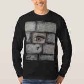 'Oog achter muur' T-shirt (Voorkant)