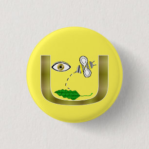 Oog-bijenleder in U Ronde Button 3,2 Cm