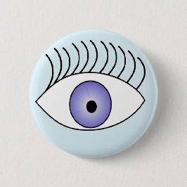 Oog blauw ronde button 5,7 cm