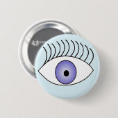 Oog blauw ronde button 5,7 cm (Voorkant /achterkant)