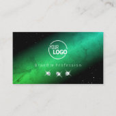 Oog Blauwgroen zwarte sparende juwelen vangen met Visitekaartje (Voorkant)