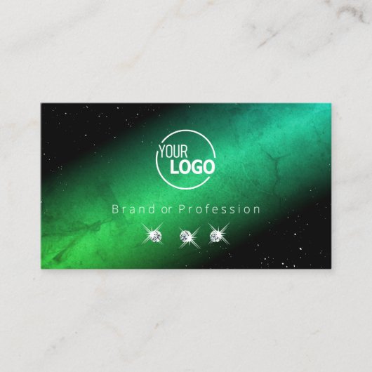 Oog Blauwgroen zwarte sparende juwelen vangen met  Visitekaartje (Voorkant)