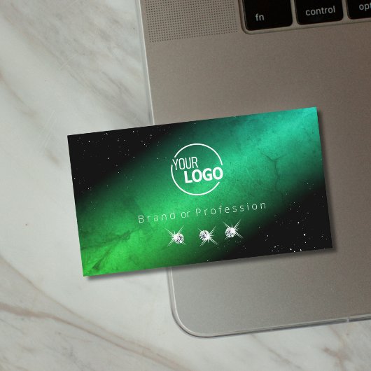 Oog Blauwgroen zwarte sparende juwelen vangen met Visitekaartje