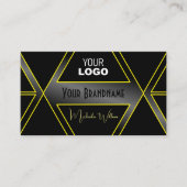 Oog Catcher Black en Yellow Flashin met Logo Cool Visitekaartje (Voorkant)