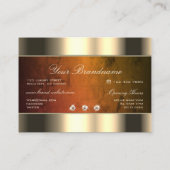 Oog Catching Gold met Oranje marmer en diamant Visitekaartje (Achterkant)