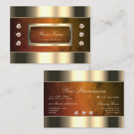 Oog Catching Gold met Oranje marmer en diamant Visitekaartje