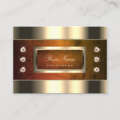 Oog Catching Gold met Oranje marmer en diamant Visitekaartje (Voorkant)