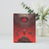 Oog Creatures Surreal Horror Art Briefkaart (Staand voorkant)