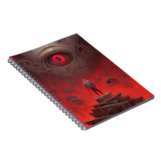 Oog Creatures Surreal Horror Art Notitieboek (Rechterzijde)