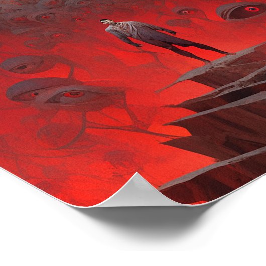 Oog Creatures Surreal Horror Art Poster (Hoek)