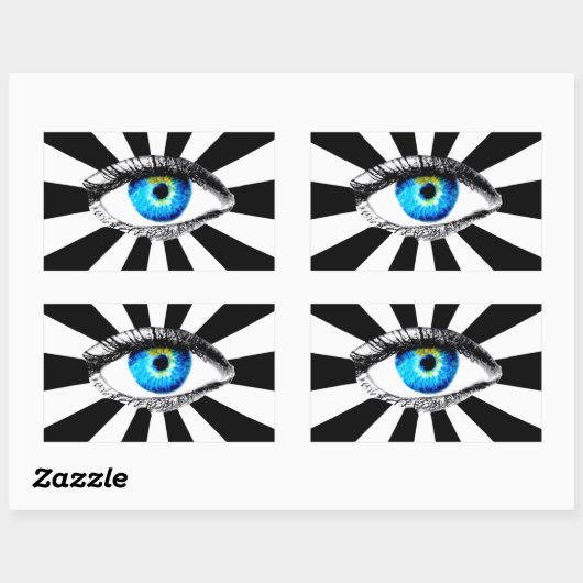 Oog D...jpg Rechthoekige Sticker (Vel)