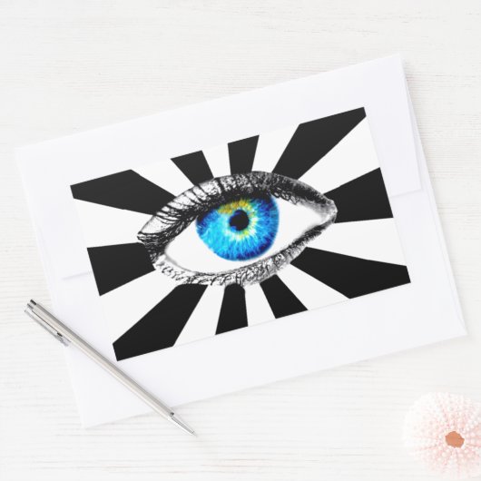 Oog D...jpg Rechthoekige Sticker (Envelop)
