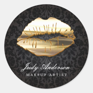 Oog dat 3D Zwarte Gouden Kunstenaar van de Make-up Ronde Sticker