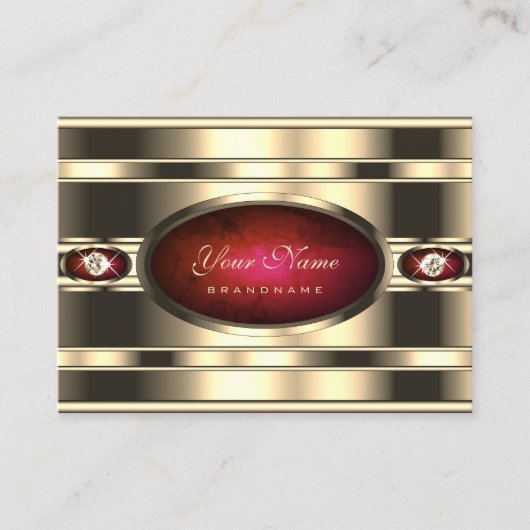 Oog die Golden vangt met rode marmer en diamanten Visitekaartje (Voorkant)
