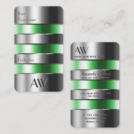 Oog die zilver groen vangt kan met Initialen kijke Visitekaartje