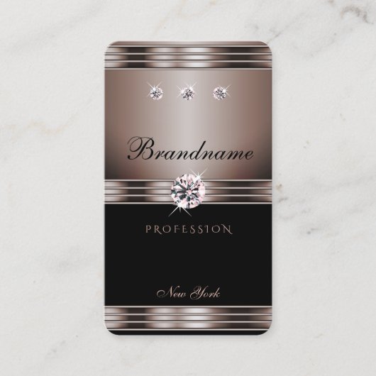 Oog donker Roos Gold Black zwarte neushoorns Visitekaartje (Voorkant)