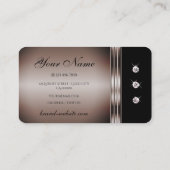 Oog donker Roos Gold Black zwarte neushoorns Visitekaartje (Achterkant)