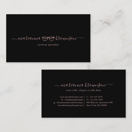 Oog draag visitekaartje (Voorkant / Achterkant)