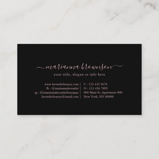 Oog draag visitekaartje (Achterkant)