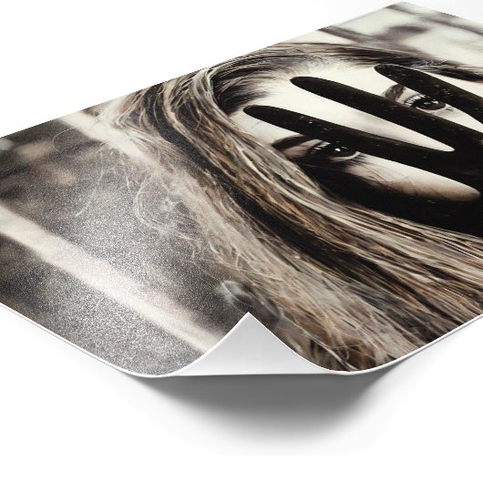 Oog en hand foto afdruk (Hoek)