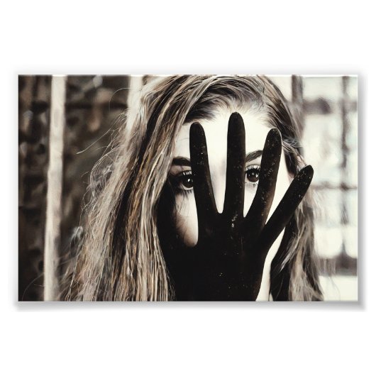 Oog en hand foto afdruk (Voorkant)