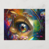 Oog en Kleurrijke Paddenstoelen Abstract Briefkaar Briefkaart (Voorkant)