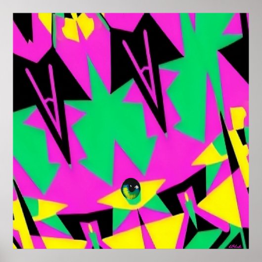 Oog Floater - Ken Gage Abstracte Kunst Poster (Voorkant)