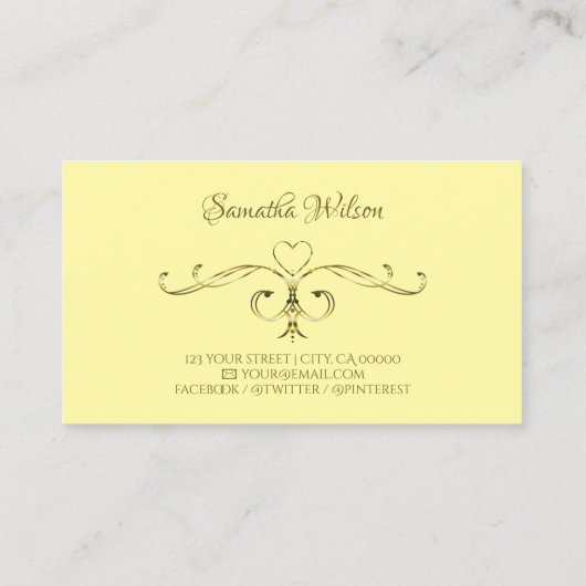 Oog  gouden hoeken met Cream Colors Visitekaartje (Achterkant)