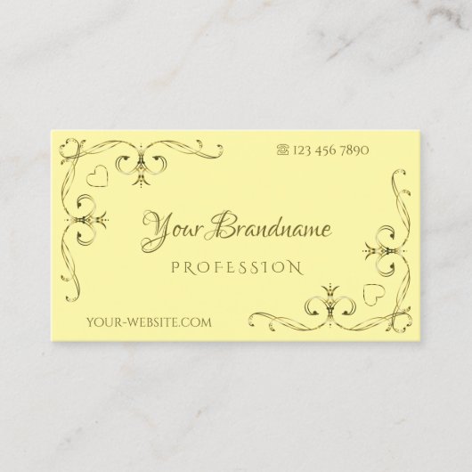 Oog  gouden hoeken met Cream Colors Visitekaartje (Voorkant)