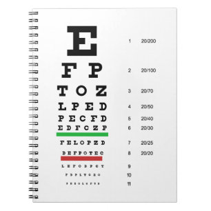 Oog grafiek-thema optometrie ontwerp spiraal notitieboek