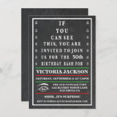 Oog Grafiek Verjaardag Mijlpaal Uitnodiging (Voorkant / Achterkant)