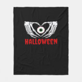 Oog Halloween - Skelet Handen Hart Fleece Deken (Voorkant)