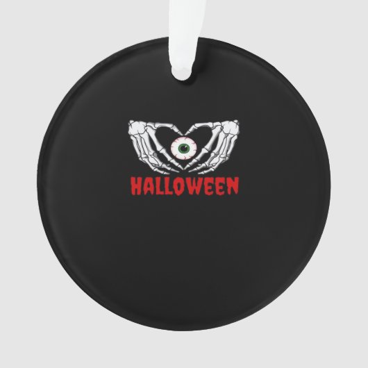 Oog Halloween - Skelet Handen Hart Ornament (voorkant)