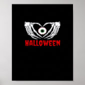 Oog Halloween - Skelet Handen Hart Poster (Voorkant)