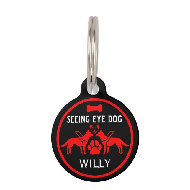 Oog hond geschenken te zien huisdierpenning (Voorkant)